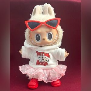 Christmas Doll Outfit with Classic Hoodie Print. Labubu doll NOT included.